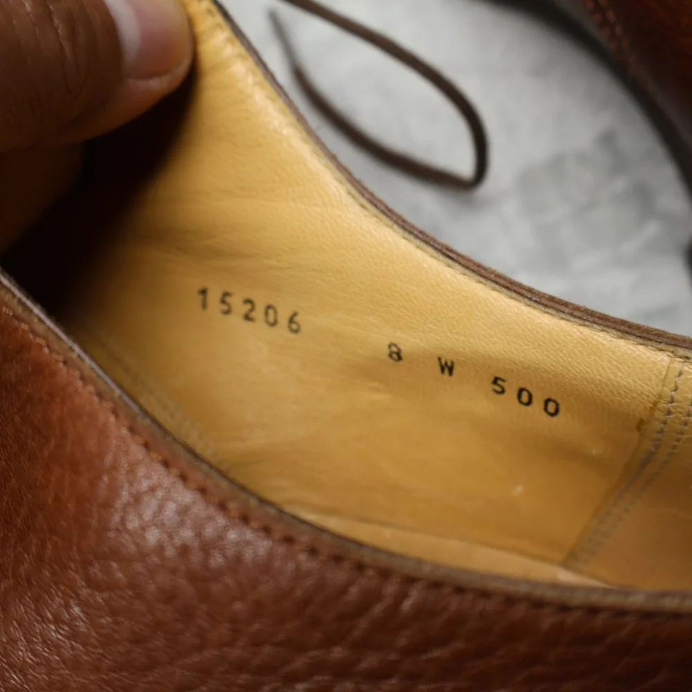 Gravati Oxford Mens 8W Brown Leather Split Toe Lug Sole Italian Dress Shoes